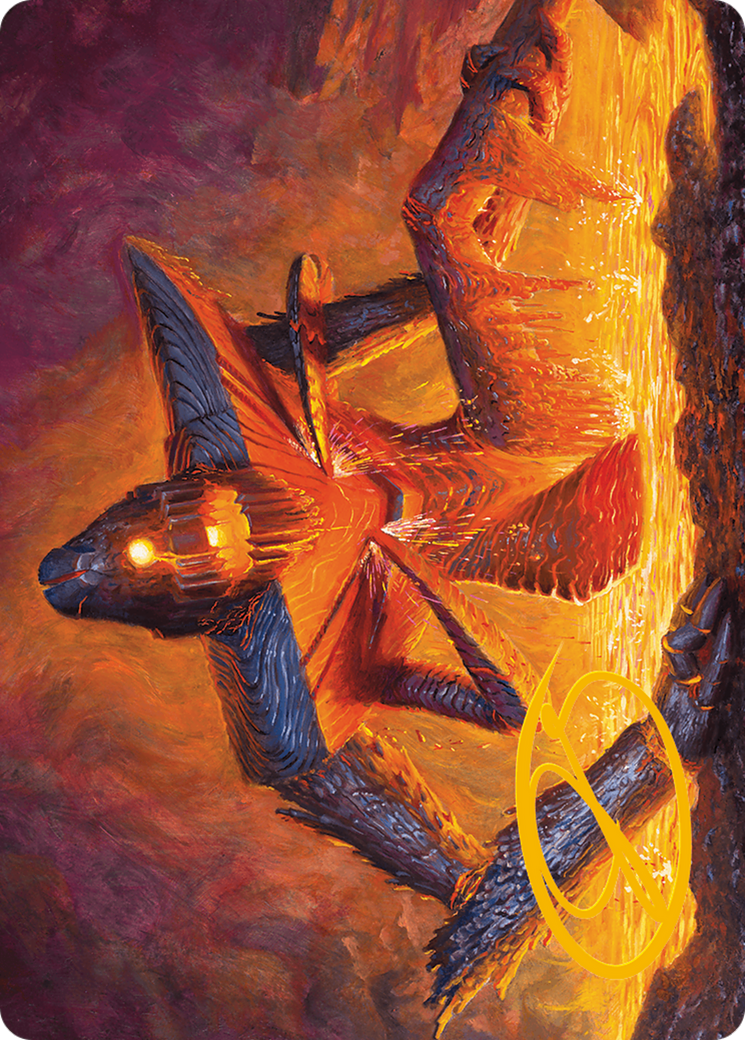 Molten Gatekeeper Art Card (Gold-Stamped Signature) [Modern Horizons 3 Art Series] | Deep Dive Games St. Marys