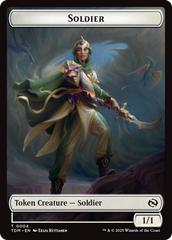 Solider (0004) // Solider (0005) Double-Sided Token [Tarkir: Dragonstorm Tokens] | Deep Dive Games St. Marys