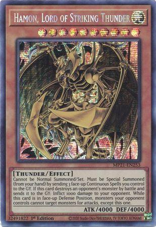 Hamon, Lord of Striking Thunder [MP21-EN253] Prismatic Secret Rare | Deep Dive Games St. Marys