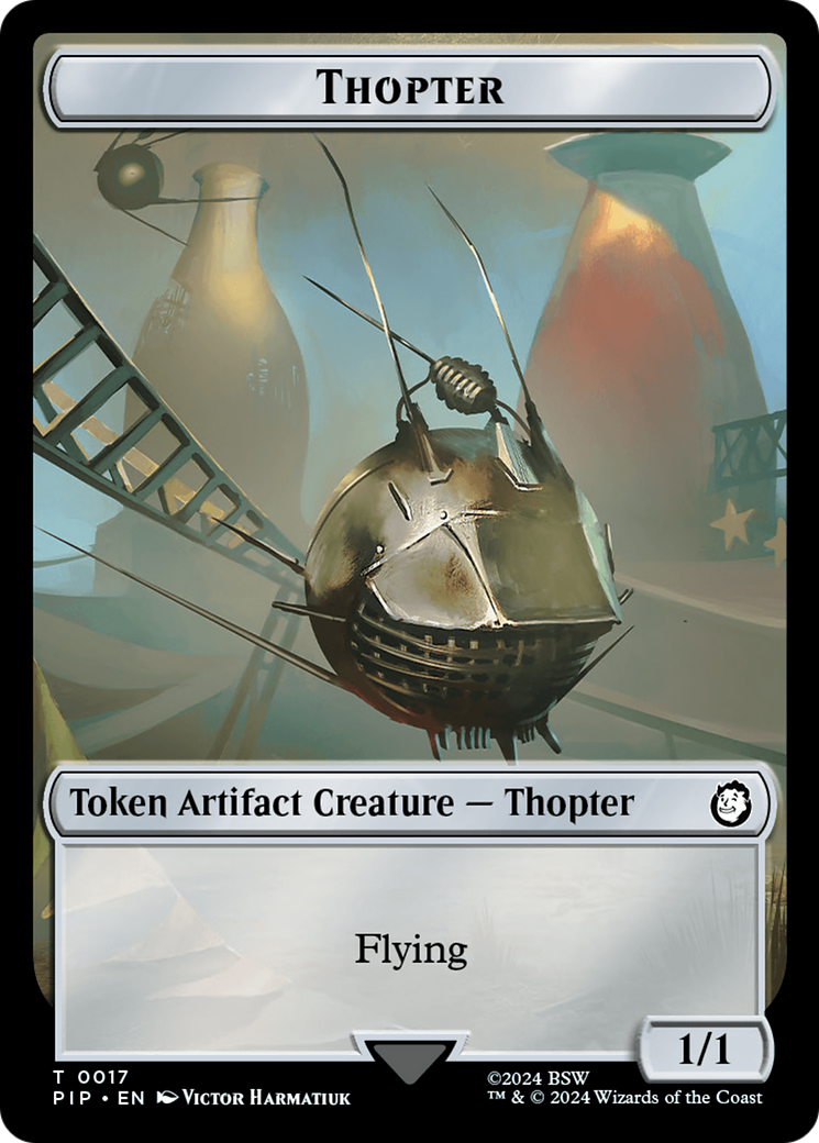 Food (0012) // Thopter Double-Sided Token [Fallout Tokens] | Deep Dive Games St. Marys