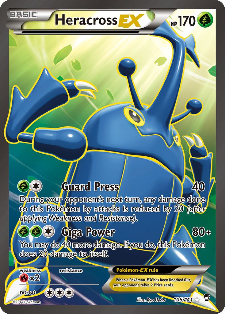 Heracross EX (105/111) [XY: Furious Fists] | Deep Dive Games St. Marys