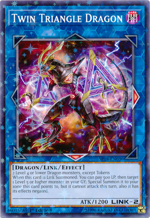 Twin Triangle Dragon [SP18-EN036] Starfoil Rare | Deep Dive Games St. Marys