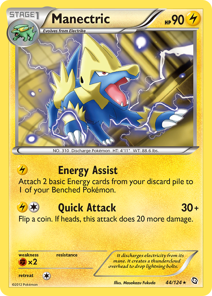 Manectric (44/124) [Black & White: Dragons Exalted] | Deep Dive Games St. Marys