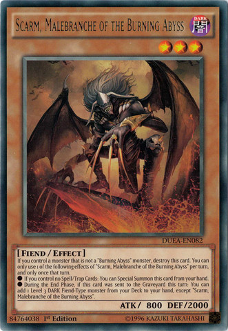 Scarm, Malebranche of the Burning Abyss [DUEA-EN082] Rare | Deep Dive Games St. Marys