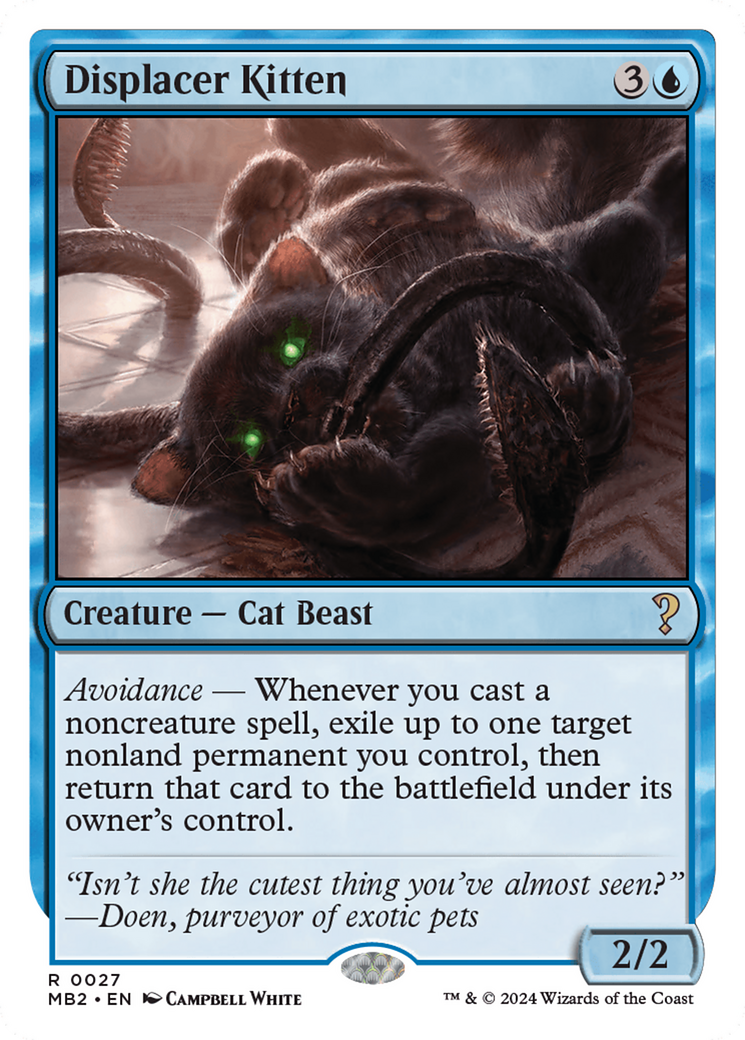 Displacer Kitten (White Border) [Mystery Booster 2] | Deep Dive Games St. Marys