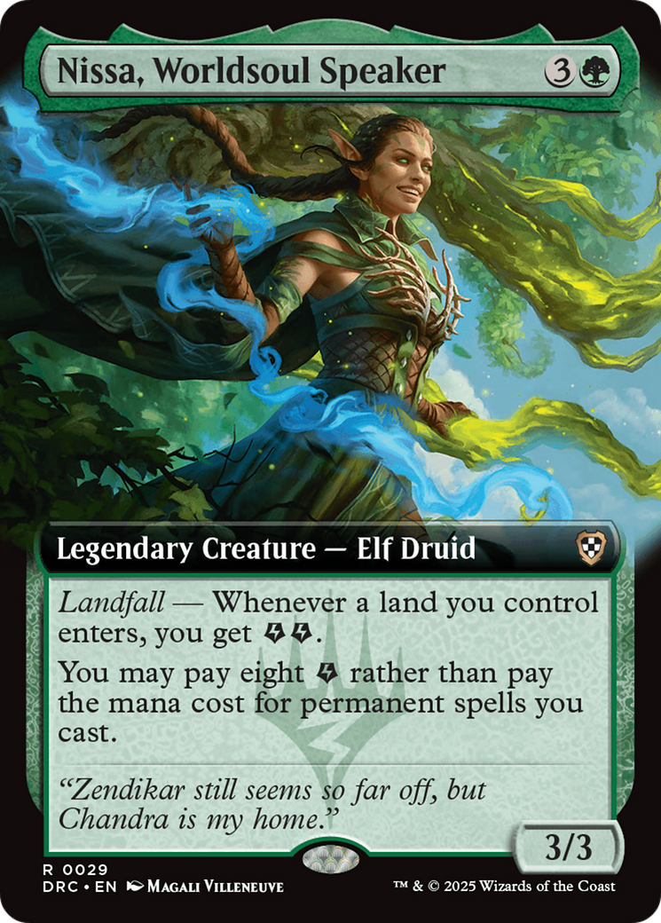 Nissa, Worldsoul Speaker (Extended Art) [Aetherdrift Commander] | Deep Dive Games St. Marys