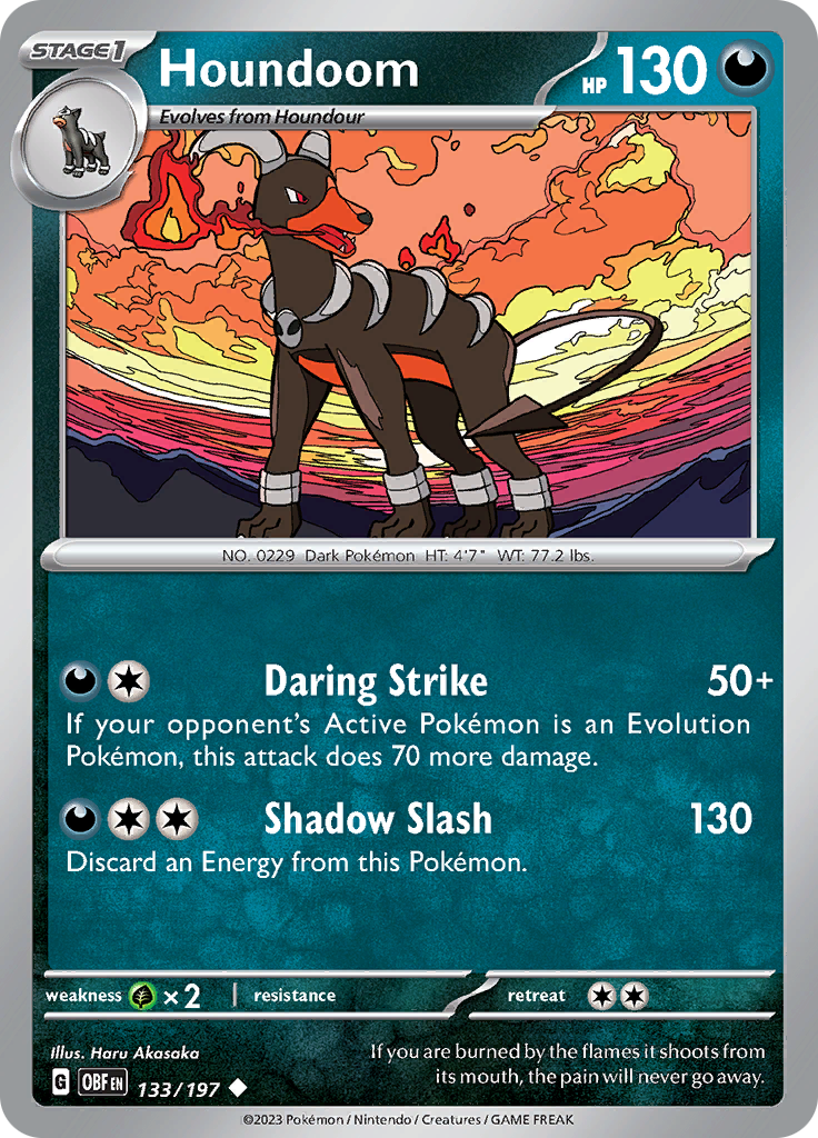 Houndoom (133/197) [Scarlet & Violet: Obsidian Flames] | Deep Dive Games St. Marys