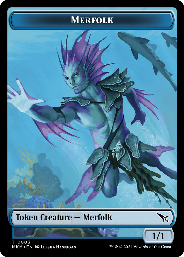 Merfolk Token [Murders at Karlov Manor Tokens] | Deep Dive Games St. Marys