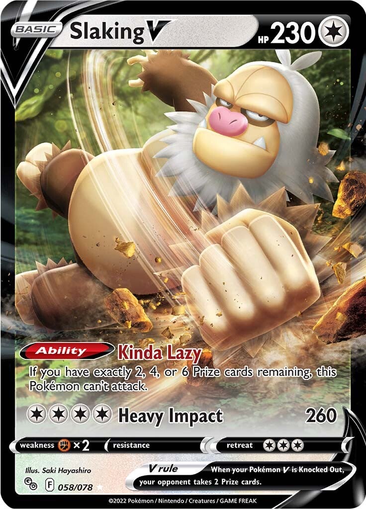 Slaking V (058/078) [Pokémon GO] | Deep Dive Games St. Marys