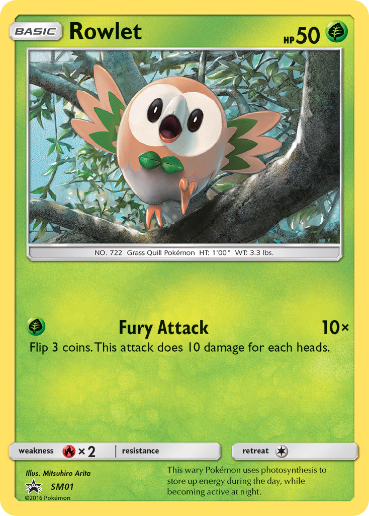 Rowlet (SM01) [Sun & Moon: Black Star Promos] | Deep Dive Games St. Marys