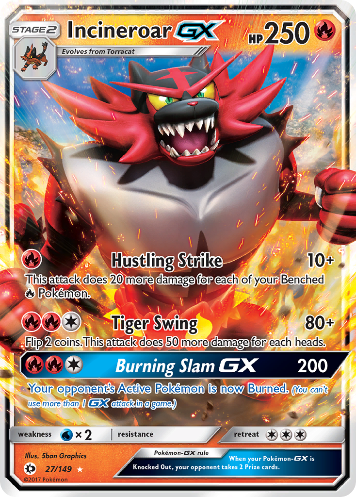 Incineroar GX (27/149) (Jumbo Card) [Sun & Moon: Base Set] | Deep Dive Games St. Marys