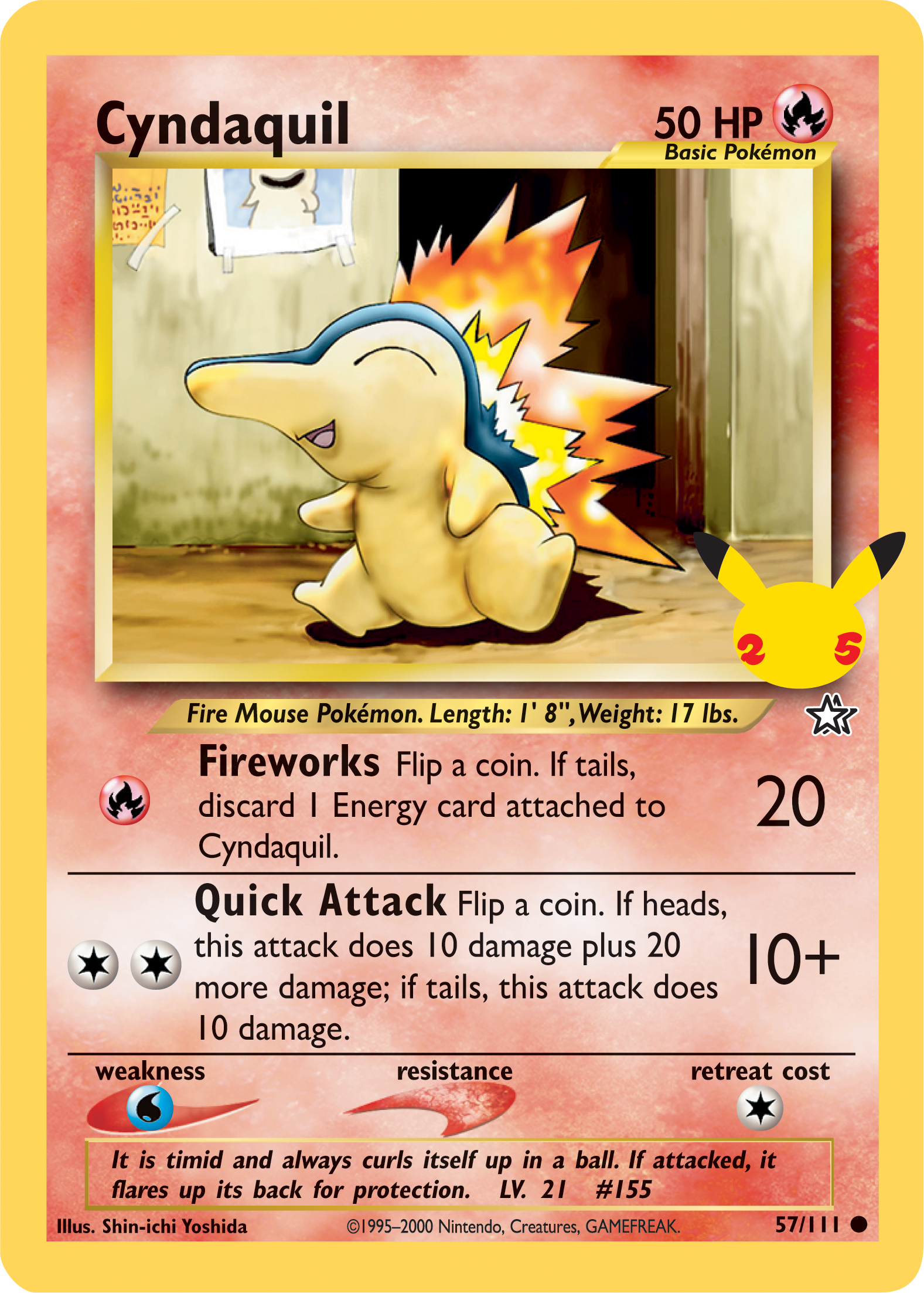 Cyndaquil (57/111) (Jumbo Card) [First Partner Pack] | Deep Dive Games St. Marys