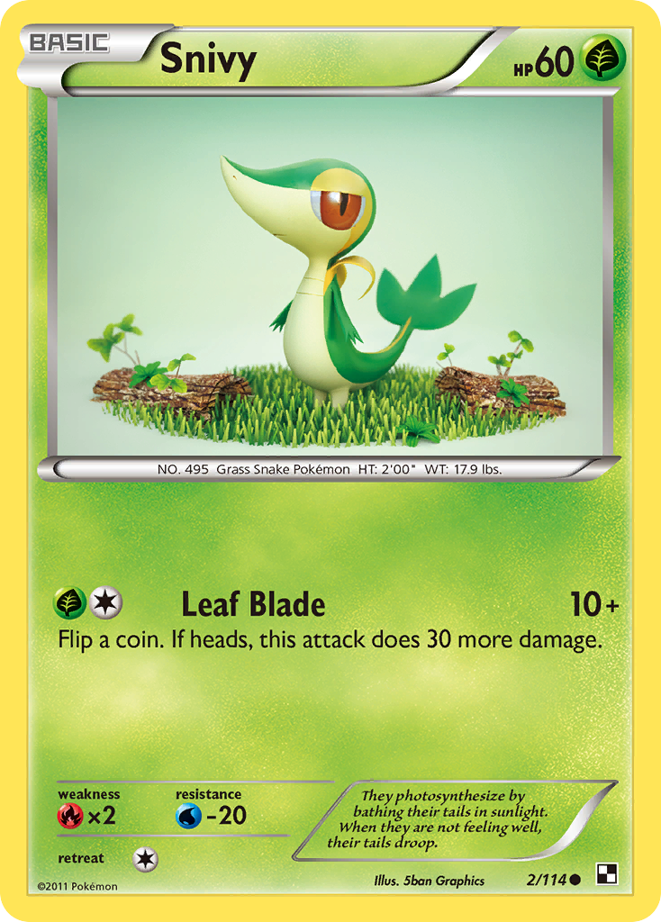 Snivy (2/114) [Black & White: Base Set] | Deep Dive Games St. Marys