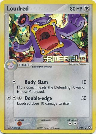 Loudred (35/106) (Stamped) [EX: Emerald] | Deep Dive Games St. Marys