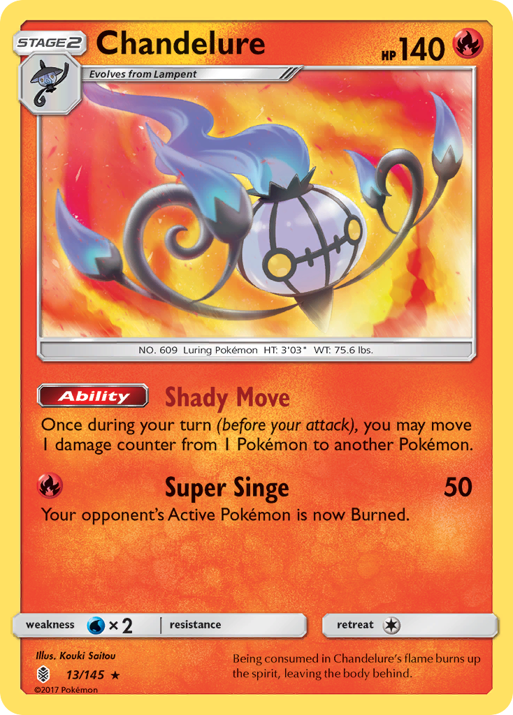 Chandelure (13/145) [Sun & Moon: Guardians Rising] | Deep Dive Games St. Marys