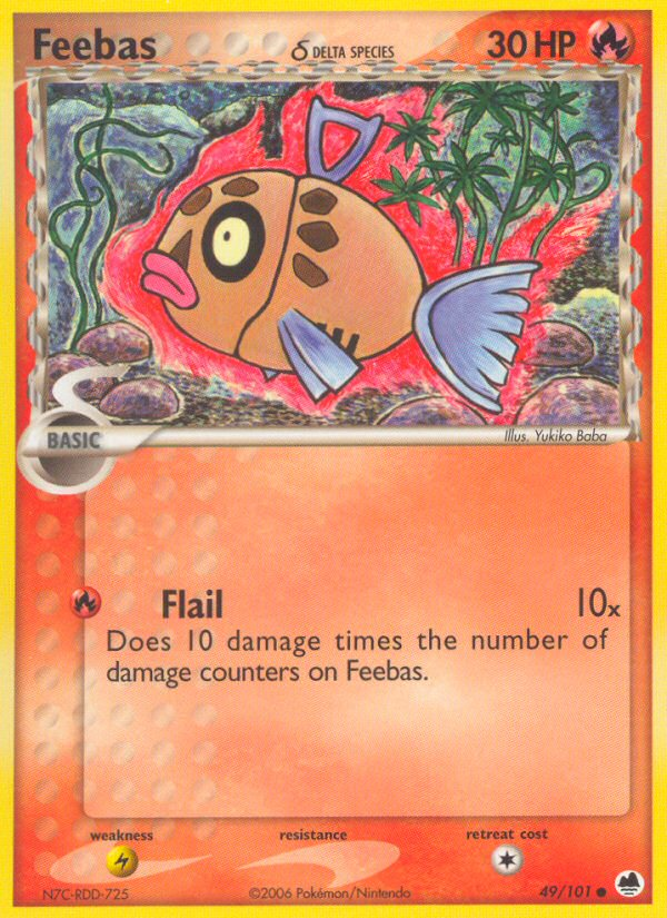 Feebas (49/101) (Delta Species) [EX: Dragon Frontiers] | Deep Dive Games St. Marys