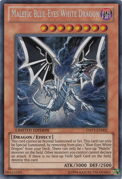 Malefic Blue-Eyes White Dragon [YMP1-EN002] Secret Rare | Deep Dive Games St. Marys