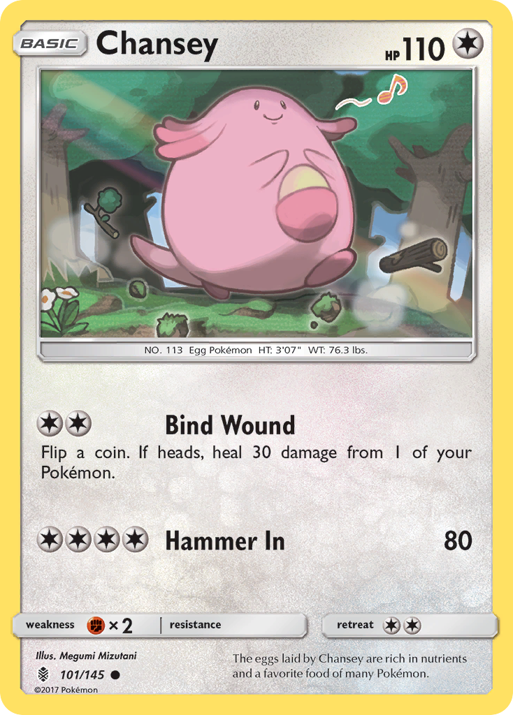 Chansey (101/145) [Sun & Moon: Guardians Rising] | Deep Dive Games St. Marys