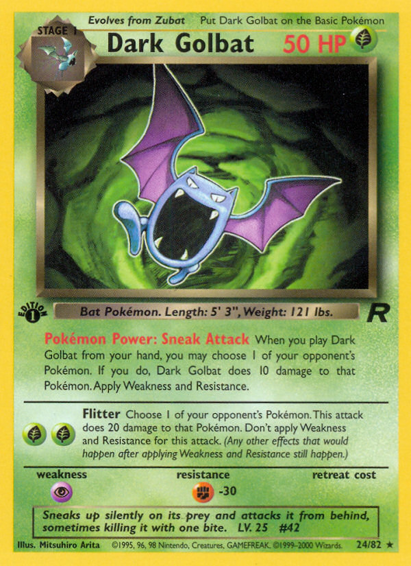 Dark Golbat (24/82) [Team Rocket 1st Edition] | Deep Dive Games St. Marys