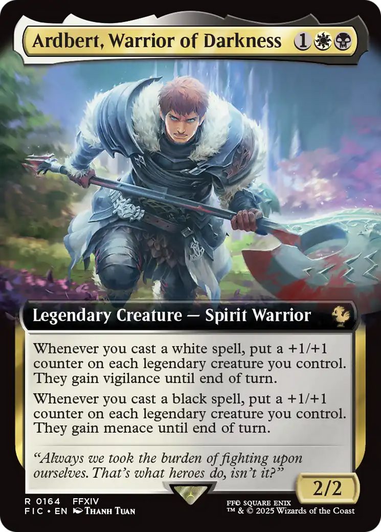 Ardbert, Warrior of Darkness (Extended Art) [FINAL FANTASY Commander] | Deep Dive Games St. Marys