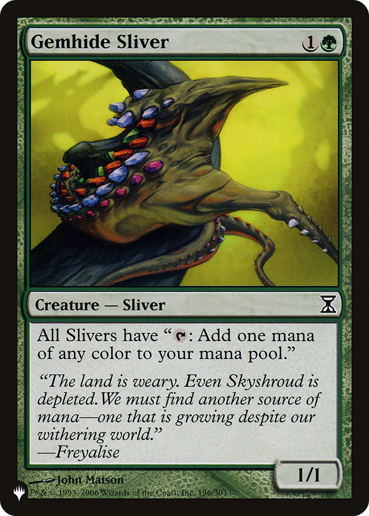 Gemhide Sliver [The List] | Deep Dive Games St. Marys
