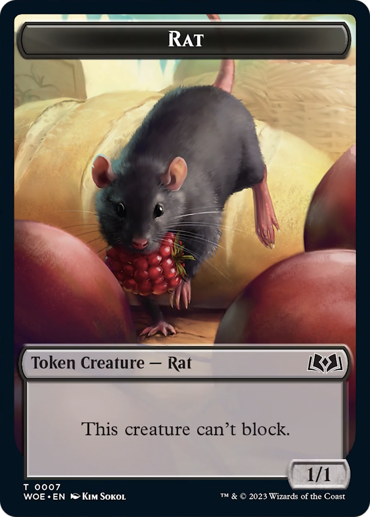 Rat Token [Wilds of Eldraine Tokens] | Deep Dive Games St. Marys