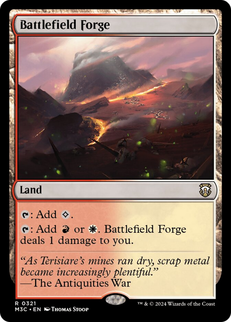 Battlefield Forge (Ripple Foil) [Modern Horizons 3 Commander] | Deep Dive Games St. Marys