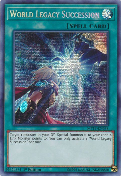 World Legacy Succession [MP19-EN038] Prismatic Secret Rare | Deep Dive Games St. Marys