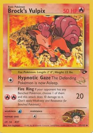 Brock's Vulpix (37/132) (W Stamped Promo) [Gym Challenge Unlimited] | Deep Dive Games St. Marys