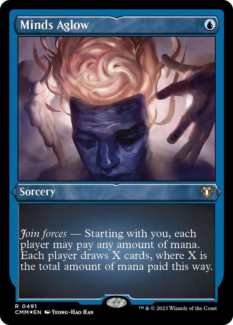Minds Aglow (Foil Etched) [Commander Masters] | Deep Dive Games St. Marys