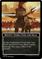 Bounty: Gorra Tash and Silas // Bounty Rules Double-Sided Token [Outlaws of Thunder Junction Commander Tokens] | Deep Dive Games St. Marys