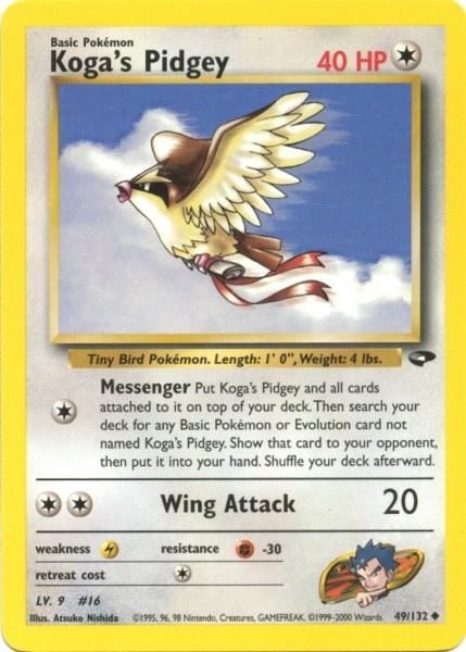 Koga's Pidgey (49/132) [Gym Challenge Unlimited] | Deep Dive Games St. Marys