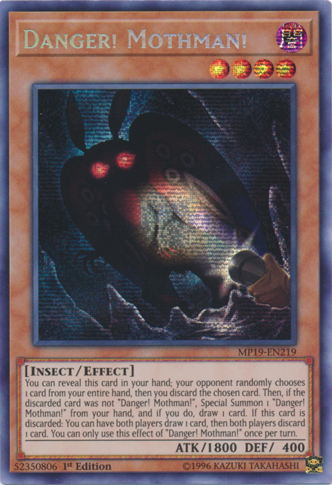 Danger! Mothman! [MP19-EN219] Prismatic Secret Rare | Deep Dive Games St. Marys