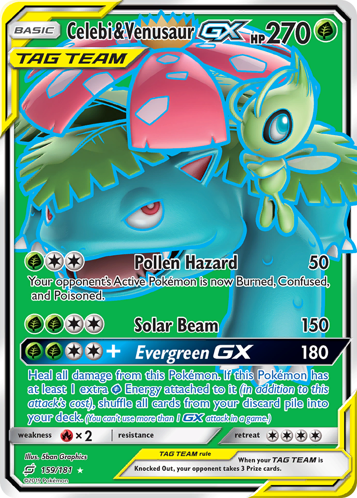 Celebi & Venusaur GX (159/181) [Sun & Moon: Team Up] | Deep Dive Games St. Marys