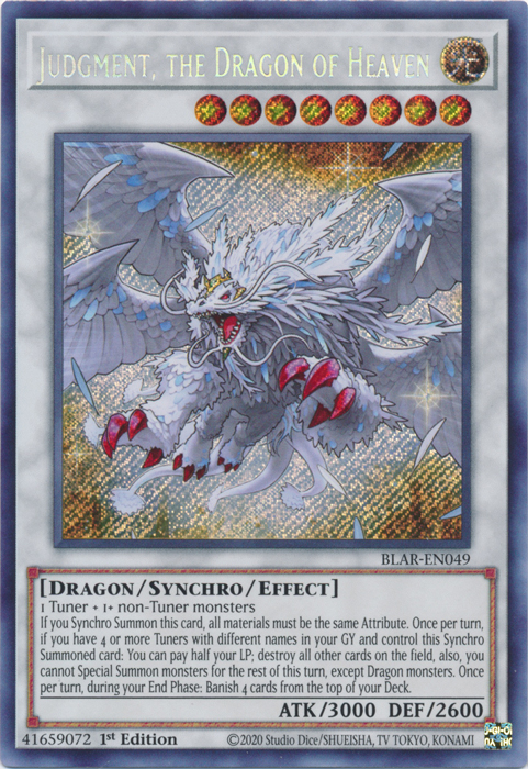 Judgment, the Dragon of Heaven [BLAR-EN049] Secret Rare | Deep Dive Games St. Marys