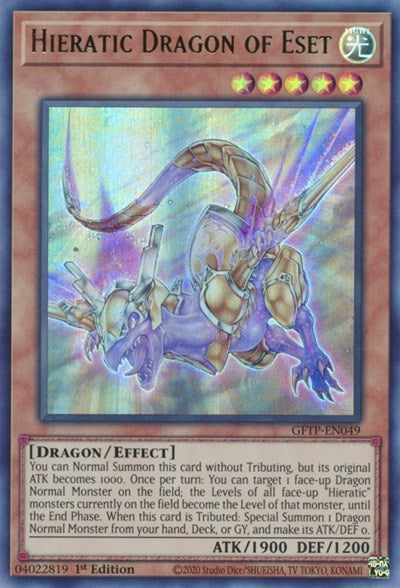 Hieratic Dragon of Eset [GFTP-EN049] Ultra Rare | Deep Dive Games St. Marys