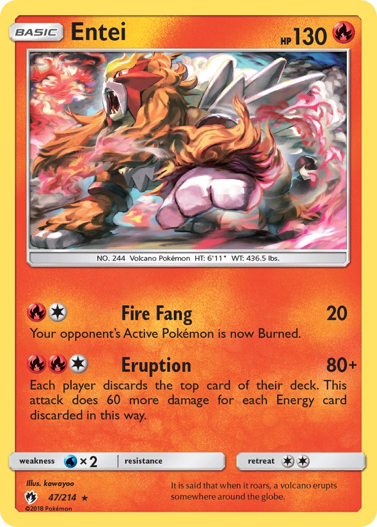 Entei (47/214) (Theme Deck Exclusive) [Sun & Moon: Lost Thunder] | Deep Dive Games St. Marys