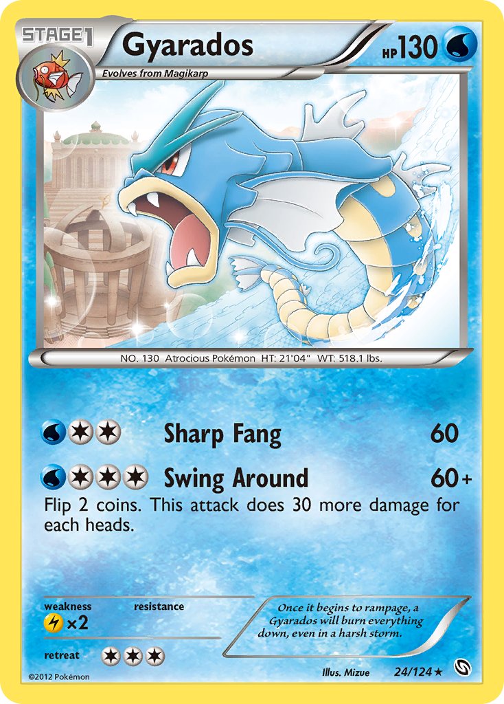 Gyarados (24/124) (Cosmos Holo) (Blister Exclusive) [Black & White: Dragons Exalted] | Deep Dive Games St. Marys