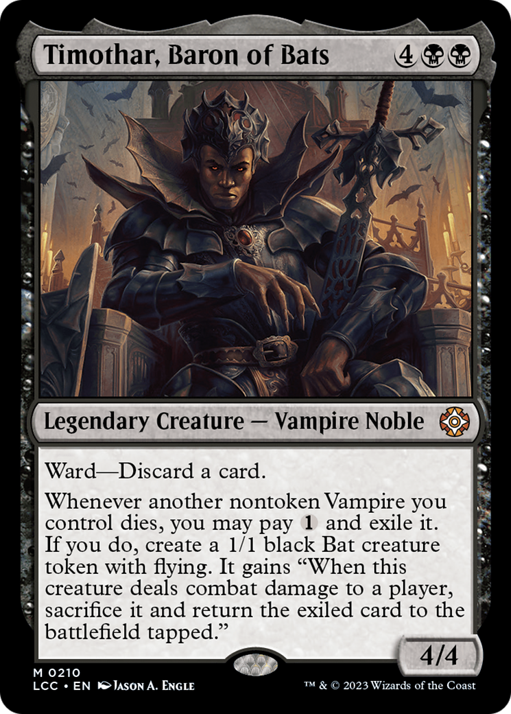 Timothar, Baron of Bats [The Lost Caverns of Ixalan Commander] | Deep Dive Games St. Marys