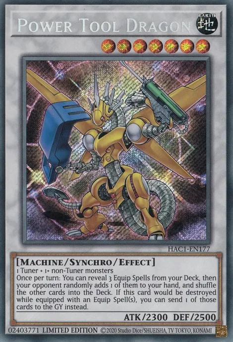 Power Tool Dragon [HAC1-EN177] Secret Rare | Deep Dive Games St. Marys