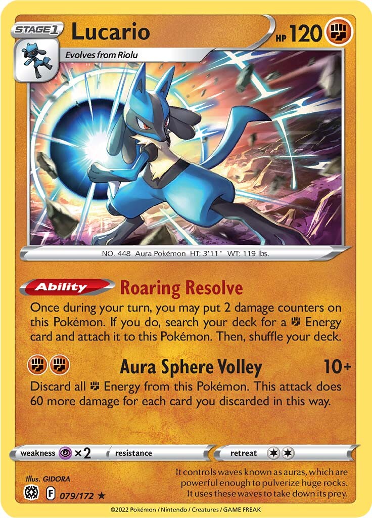 Lucario (079/172) [Sword & Shield: Brilliant Stars] | Deep Dive Games St. Marys