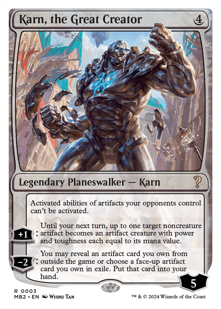 Karn, the Great Creator (White Border) [Mystery Booster 2] | Deep Dive Games St. Marys