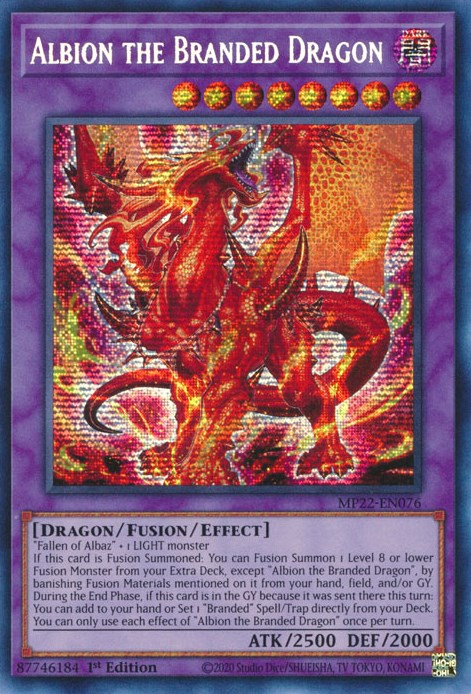 Albion the Branded Dragon [MP22-EN076] Prismatic Secret Rare | Deep Dive Games St. Marys