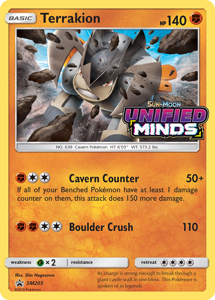 Terrakion (SM205) [Sun & Moon: Black Star Promos] | Deep Dive Games St. Marys