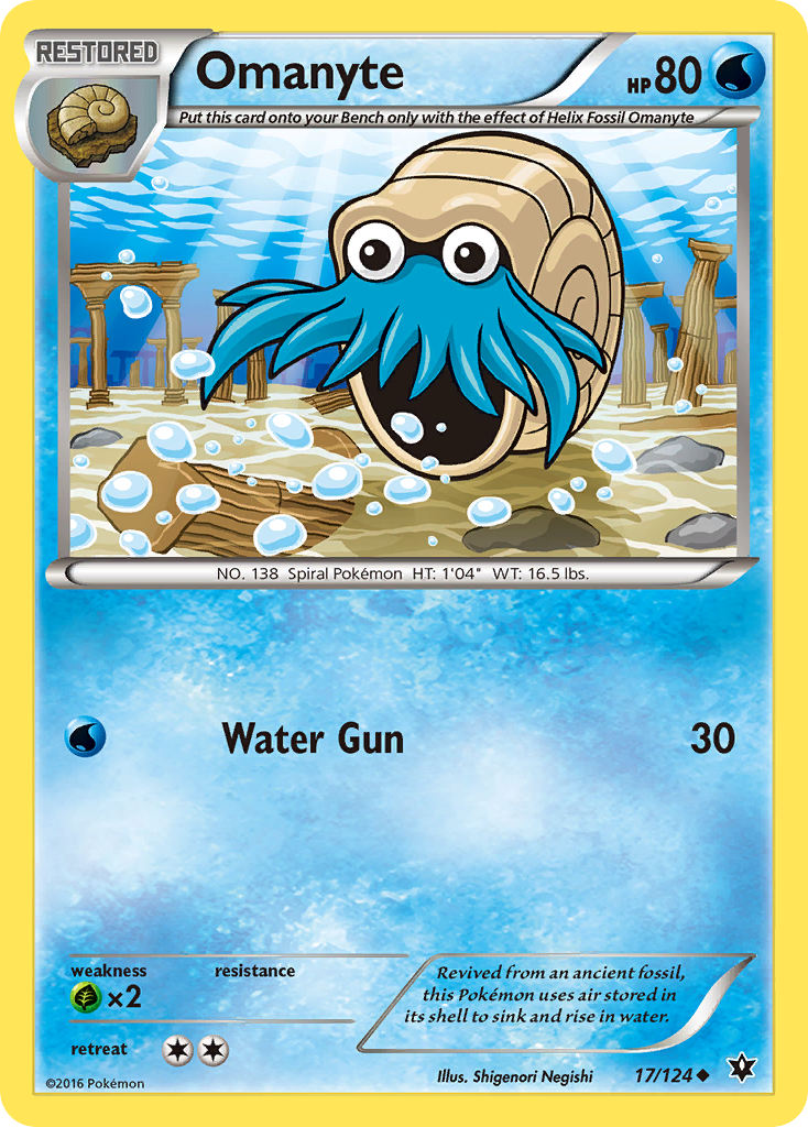 Omanyte (17/124) [XY: Fates Collide] | Deep Dive Games St. Marys