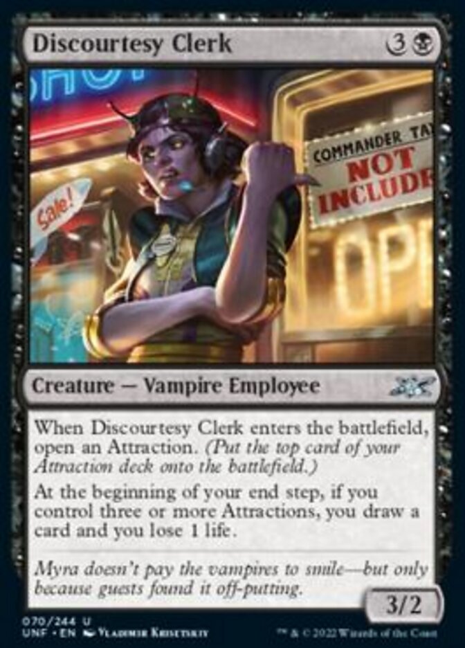 Discourtesy Clerk [Unfinity] | Deep Dive Games St. Marys