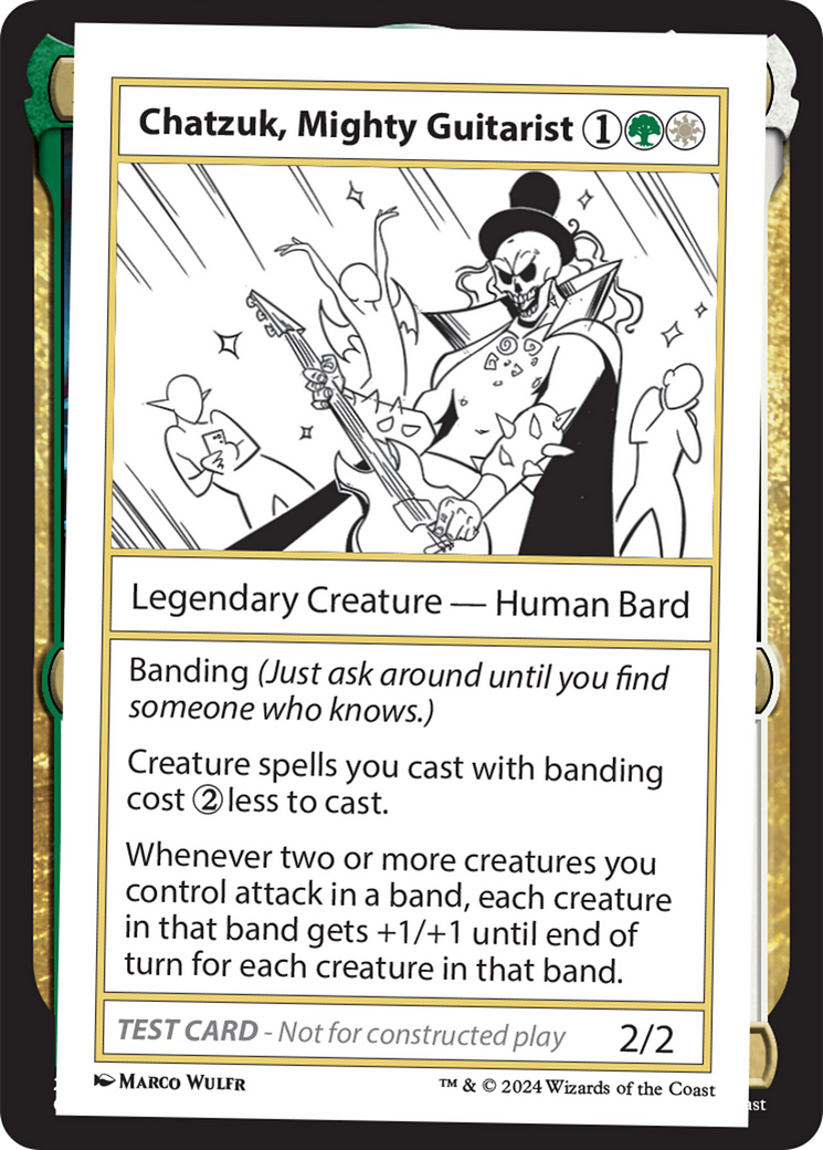 Chatzuk, Mighty Guitarist [Mystery Booster 2 Playtest Cards] | Deep Dive Games St. Marys