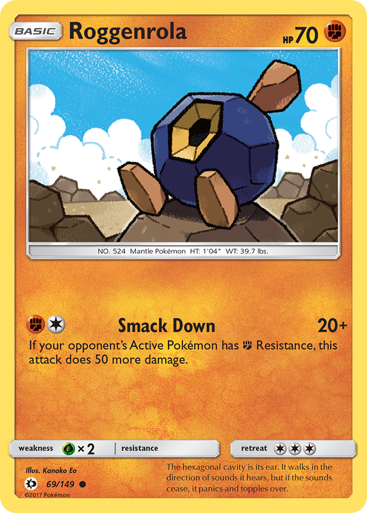 Roggenrola (69/149) [Sun & Moon: Base Set] | Deep Dive Games St. Marys