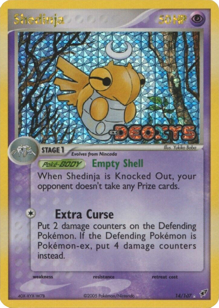 Shedinja (14/107) (Stamped) [EX: Deoxys] | Deep Dive Games St. Marys