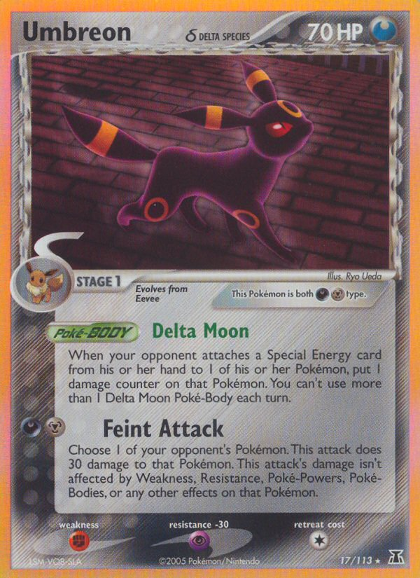 Umbreon (17/113) (Delta Species) [EX: Delta Species] | Deep Dive Games St. Marys